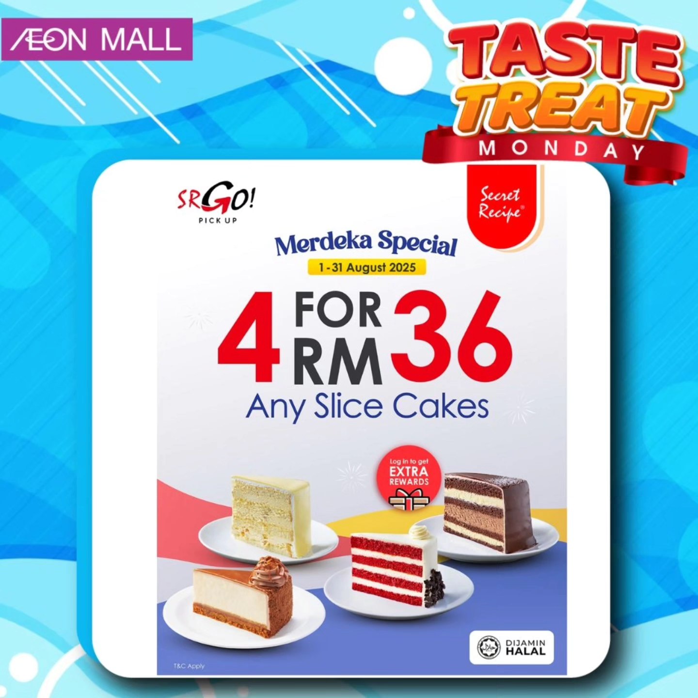 Exciting deals banner at AEON MALL Tebrau City