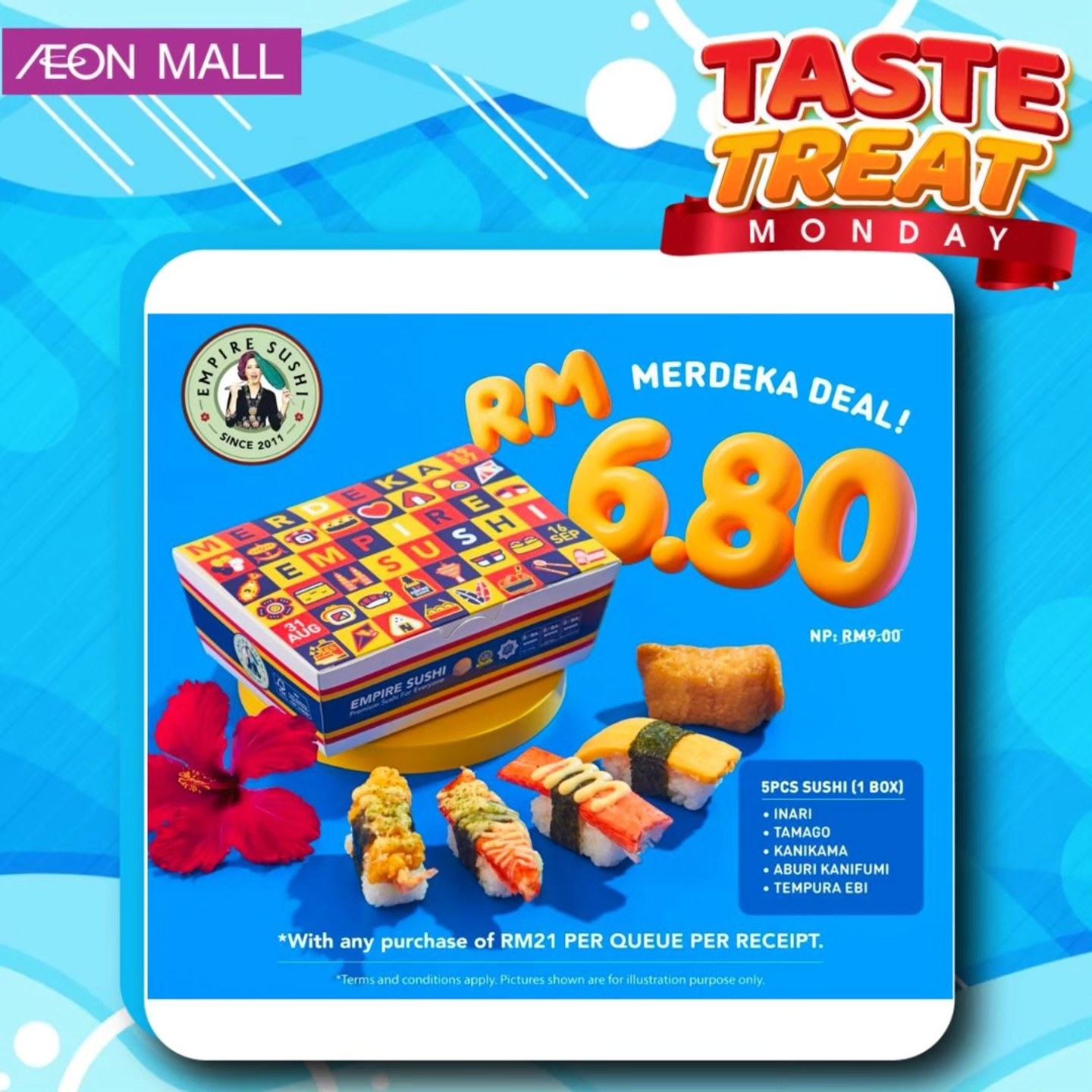 Shoppers exploring promotions at AEON MALL Tebrau City