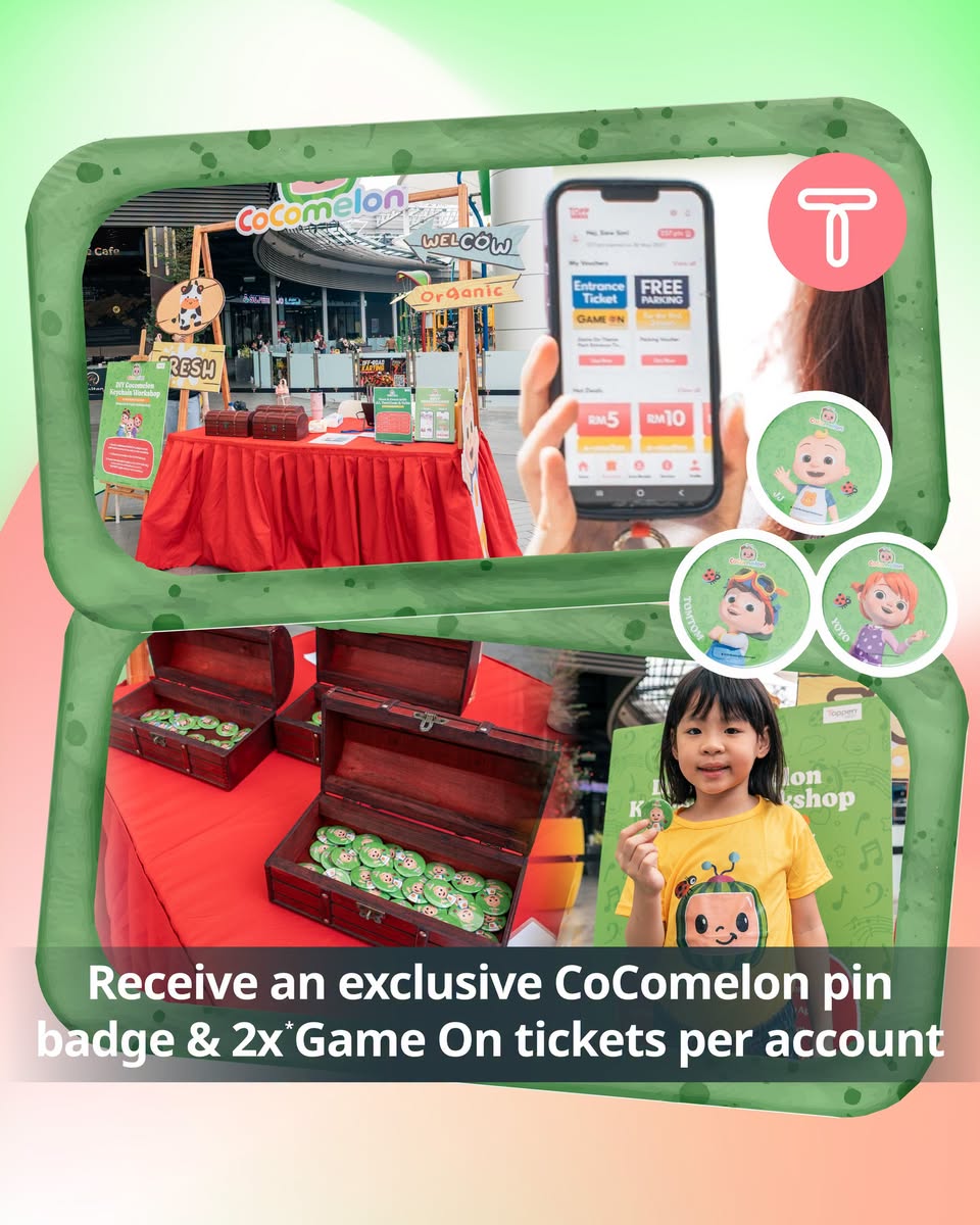 Exclusive CoComelon pin badge redemption at TOPPEN