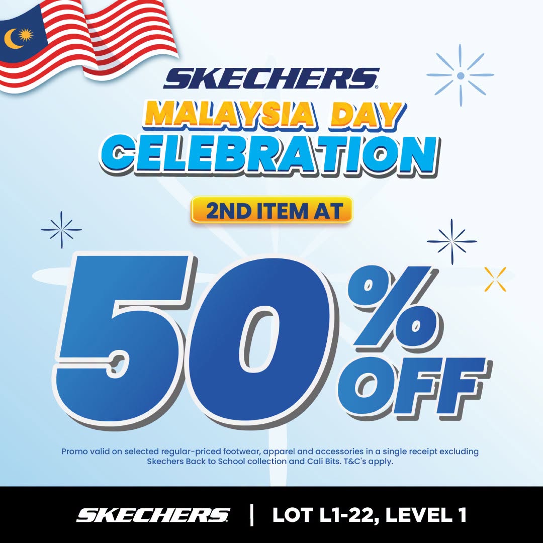 Skechers Malaysia Day Promo: 2nd Item at 50% Off from 15-20 Sept 2026