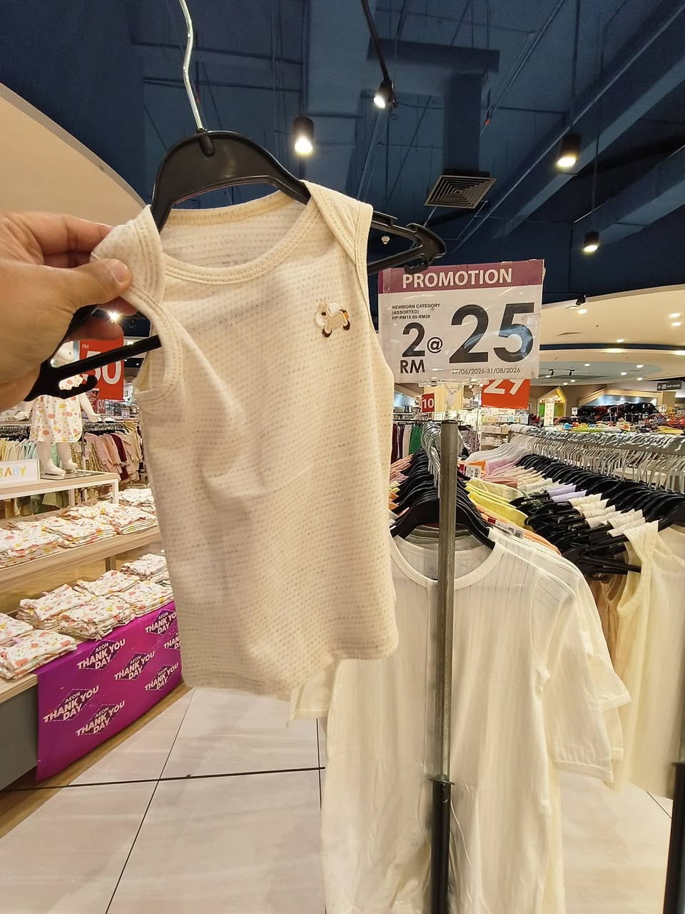 Baby tops on promotion