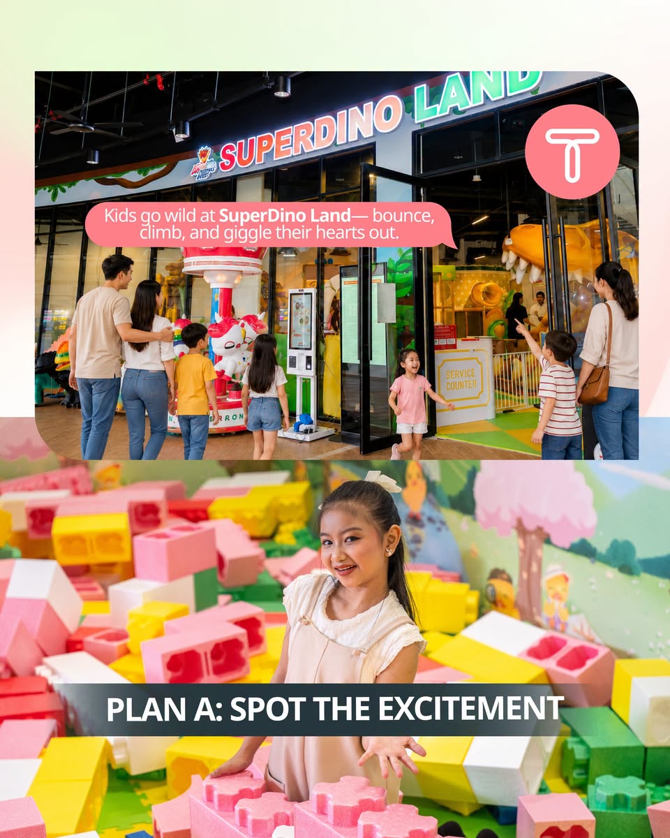 SuperDino Land soft play area at Toppen Shopping Centre