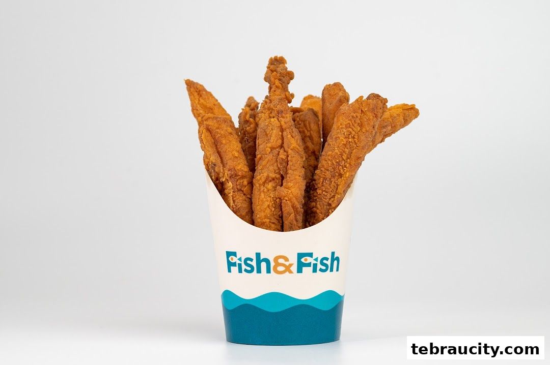 A cup filled with crispy fried fish fingers from Fish & Fish.
