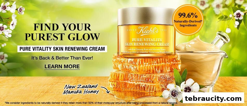 Kiehl's Pure Vitality Skin Renewing Cream with Manuka Honey and Red Ginseng.