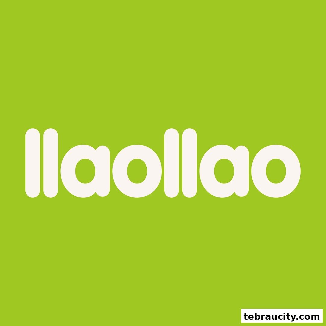 The Llaollao logo is displayed in white text on a bright green background.