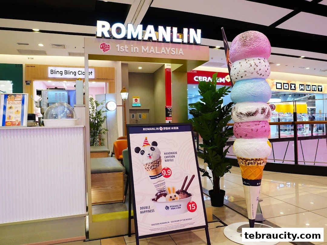 Romanlin ice cream and tea KS13 Aeon Mall Tebrau City
