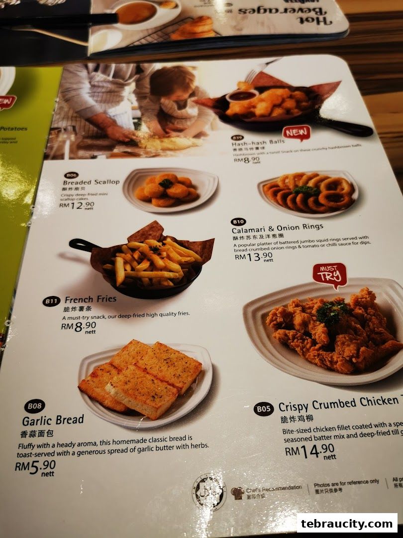 A menu page from Vivo Pizza featuring various appetizers and sides like French Fries and Garlic Bread.