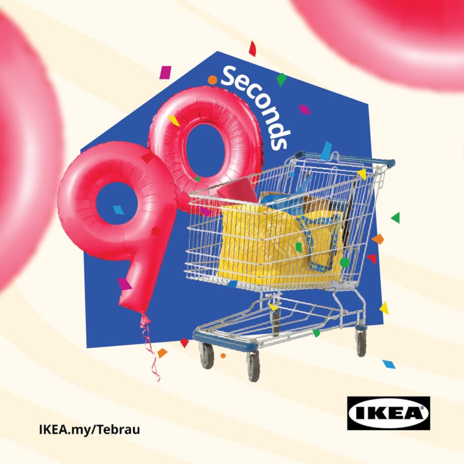 IKEA Tebrau 90-second shopping spree: receipts to 10 Nov, sprint 14 to 16 Nov 2026