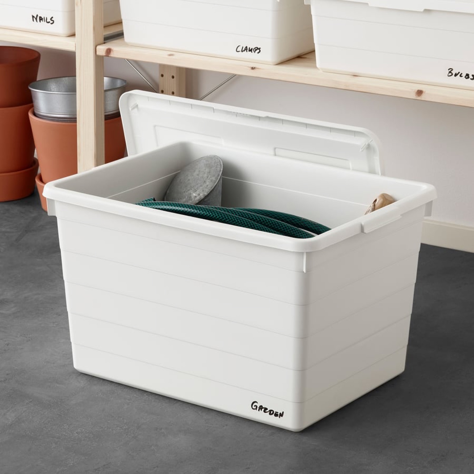 Large white SOCKERBIT box with lid, 38x51x30 cm, IKEA Family offer at IKEA Tebrau