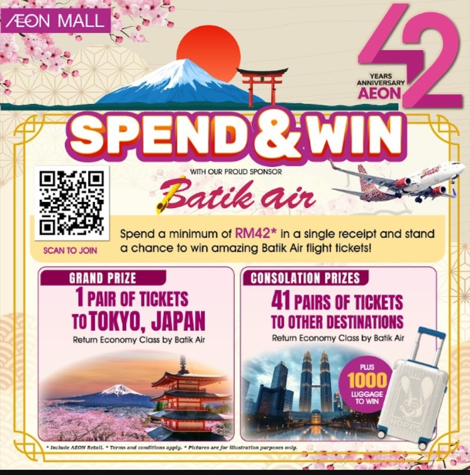 Kimono and Yukata gathering for AEON 42nd anniversary across Malaysian malls