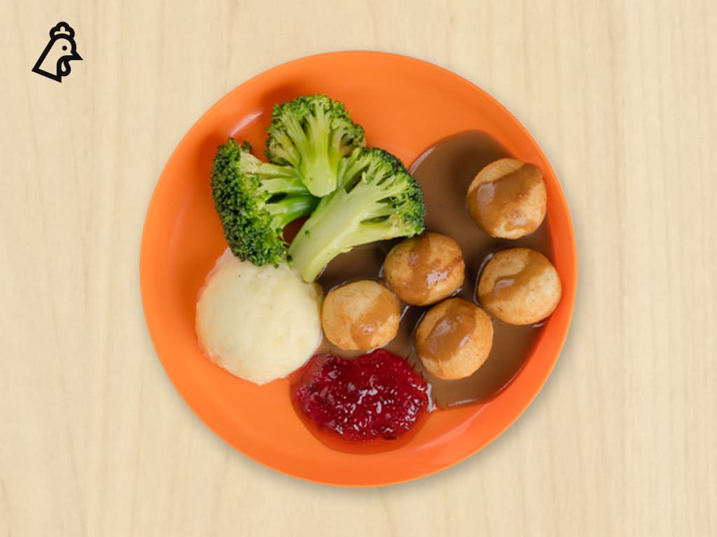 Kids chicken ball meal at IKEA Tebrau Swedish Restaurant