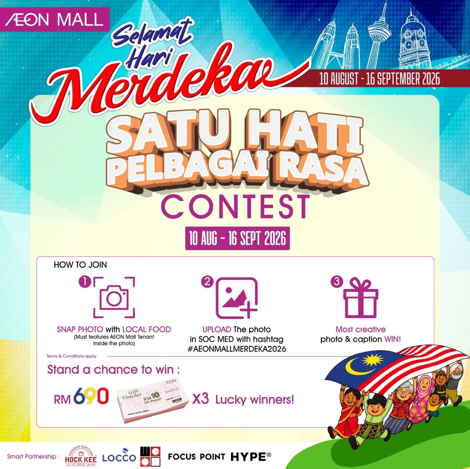 Satu Hati, Hock Kee keychains and Tapau picnic close on Malaysia Day