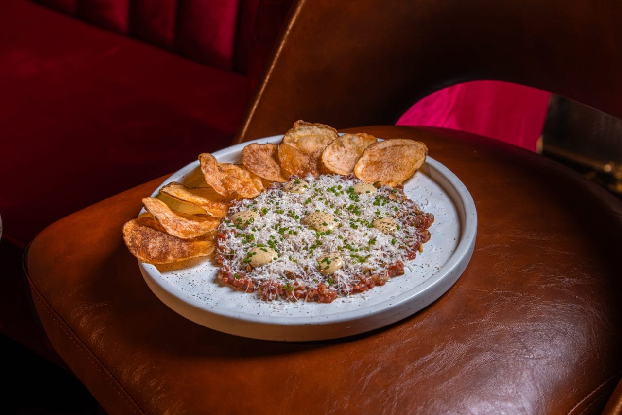 A plated dish from SOLENE's Latin American-inspired menu