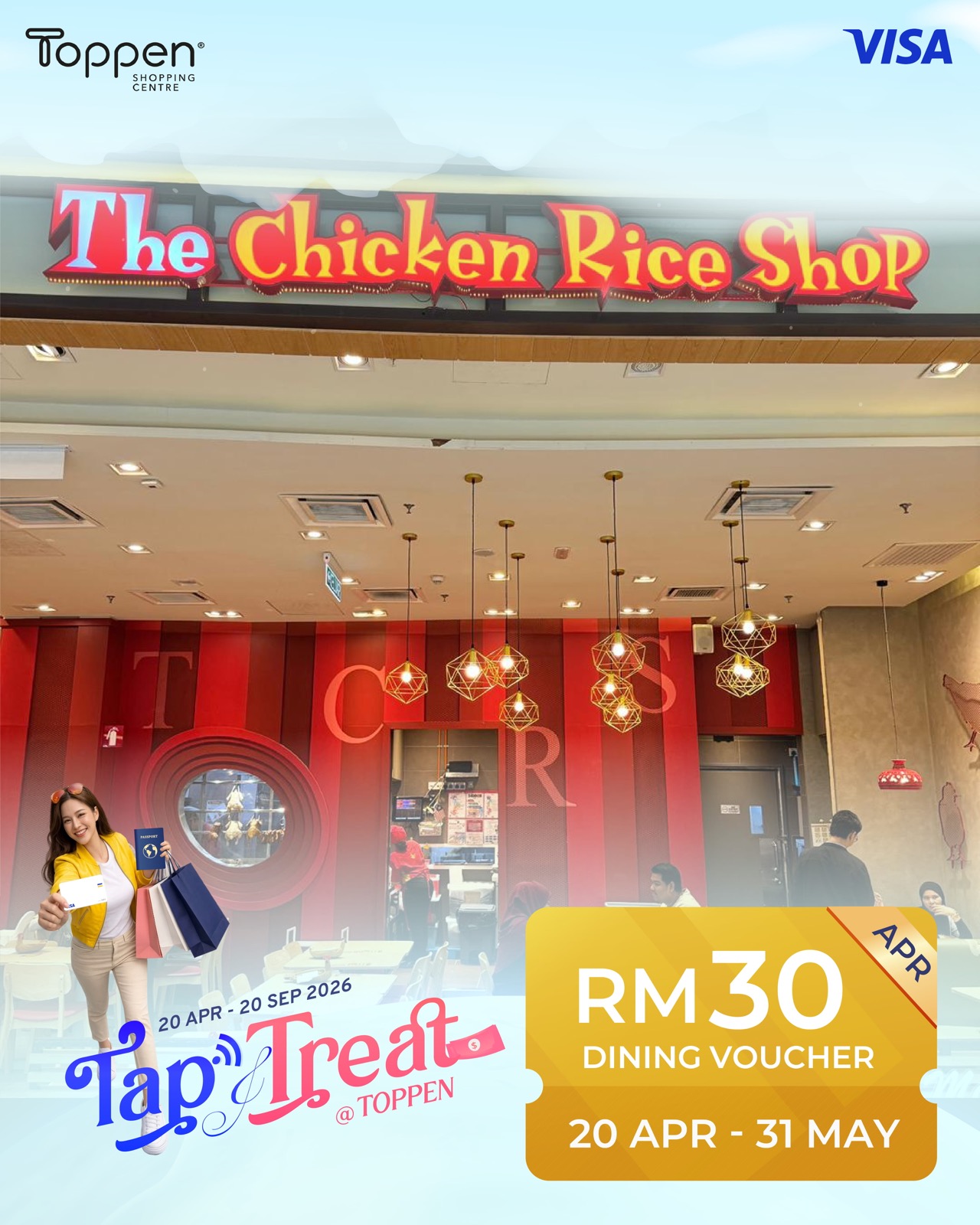 Toppen Visa Tap and Treat campaign creative for tourist shoppers