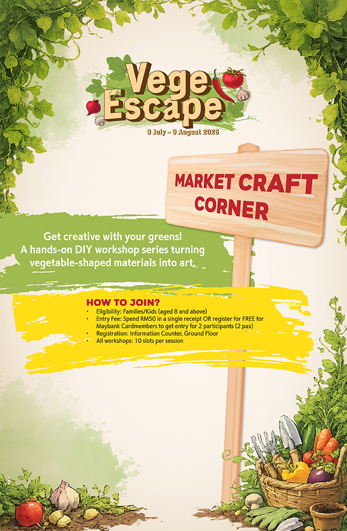Workshop session at the Vege Escape pop-up in Mid Valley Southkey